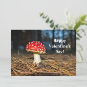 Red Mushroom Valentijnsdag Flat Card Bedankkaart (Staand voorkant)
