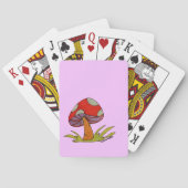 Red Mushroom with light purple background Tote Pokerkaarten (Achterkant)
