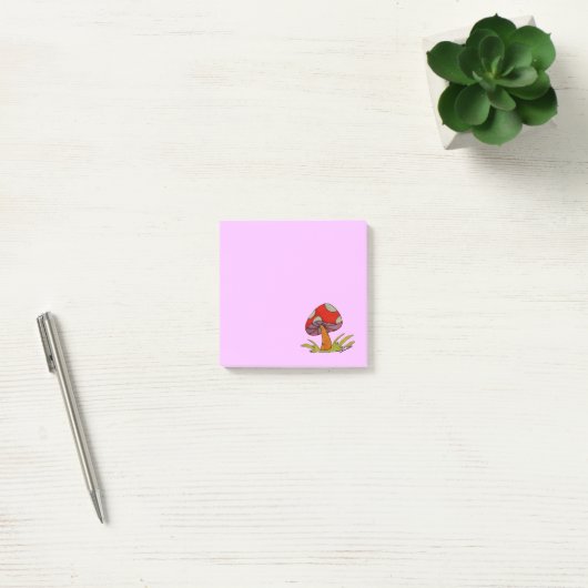 Red Mushroom with purple background Post-it® Notes (Kantoor)