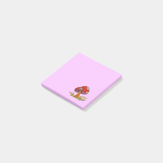 Red Mushroom with purple background Post-it® Notes (Schuin)