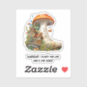Red Mushroom Woodland Sticker (Vel)
