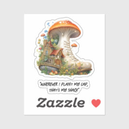 Red Mushroom Woodland Sticker