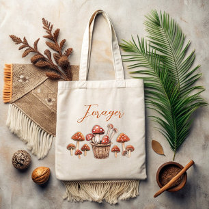 Red Mushrooms Forager Canvas tas