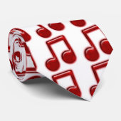 Red Music Note Stropdas (Opgerold)