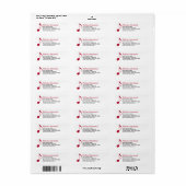 Red Musical Note & Musician Naam Etiket (Full Sheet)