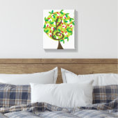 Red Musical Note Tree Whimsical Nursery Wall Art Canvas Afdruk (Insitu (Slaapkamer))