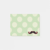 Red Mustache, Curl Mustache, Stache, Polka Dots Post-it® Notes (Voorkant)