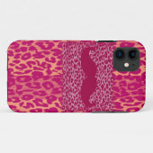 Red Mustache en luipaard Print Case-Mate iPhone Case (Achterkant (horizontaal))
