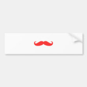 Red Mustache Stache voor Kerstmis Bumpersticker (Voorkant)
