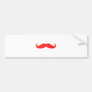 Red Mustache Stache voor Kerstmis Bumpersticker