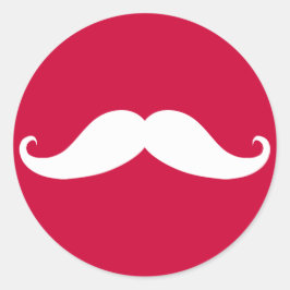 Red Mustache Valentijn Sticker
