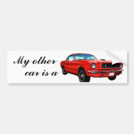 Red Mustang Bumpersticker