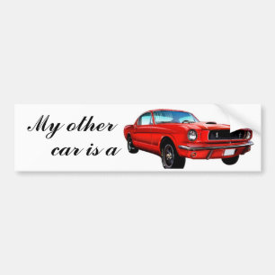Red Mustang Bumpersticker