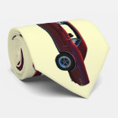 Red Mustang op crème Stropdas (Opgerold)