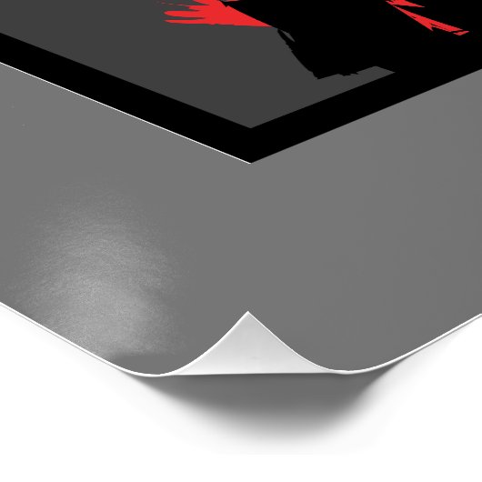 Red 'n Black Night Sentinal Modern Abstracte kunst Perfect Poster (Hoek)