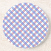 Red n Blue Gingham Pattern Zandsteen Onderzetter (Voorkant)