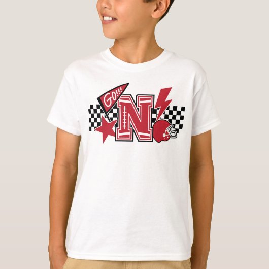 Red N Football Fan T-shirt (Voorkant)