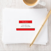 Red n Green Holiday Return-adreslabels Etiket (Insitu)