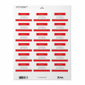 Red n Green Holiday Return-adreslabels Etiket (Full Sheet)