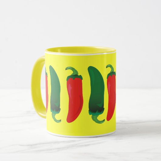 Red N Green Hot Peppers Mok (Voorkant links)