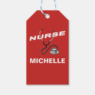 RED  naam verpleegster Cadeaulabel