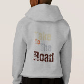 Red "Naar de weg" Grafische Hoodie (Achterkant)