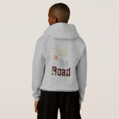 Red "Naar de weg" Grafische Hoodie (Achterkant volledig)