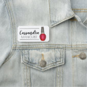 Red Nail Poolse bottelaar schoonheidsmanicurist ar Naamplaatje (In situ)