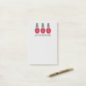 Red Nail Poolse Makeup Mode Beauty post Post-it® Notes (Op bureau)