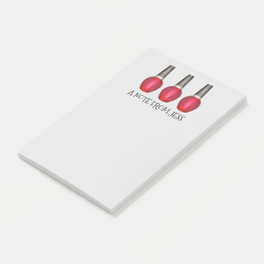 Red Nail Poolse Makeup Mode Beauty post Post-it® Notes (Schuin)