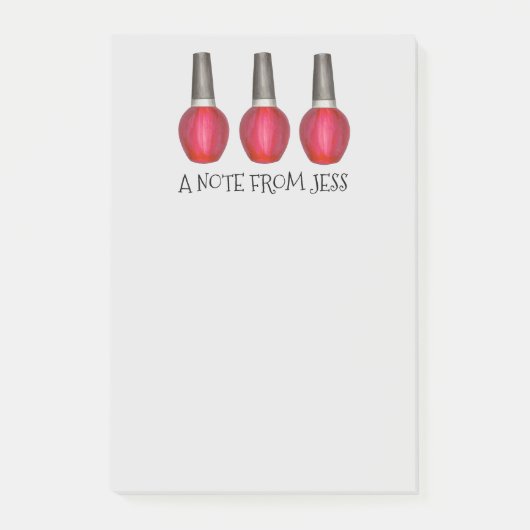 Red Nail Poolse Makeup Mode Beauty post Post-it® Notes (Voorkant)