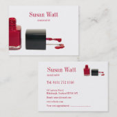 Red Nail-Visitekaartje Afsprakenkaartje (Voorkant / Achterkant)