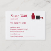 Red Nail-Visitekaartje Afsprakenkaartje (Achterkant)