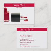 Red Nail-Visitekaartje Afsprakenkaartje (Voorkant / Achterkant)