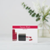 Red Nail-Visitekaartje Afsprakenkaartje (Staand voorkant)