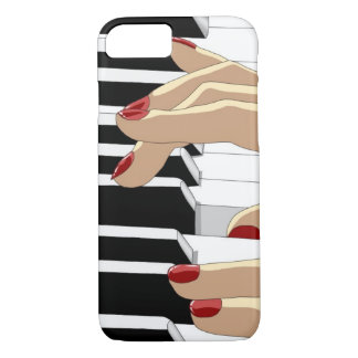 Red Nails Piano iPhone 7 hoesje