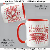 Red Name Hidden Message Trendy Mug 121B Modern Mok