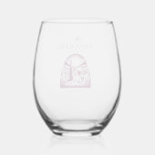 Red Napa Valley Bachelorette Wijnglas Zonder Voet (Achterkant)