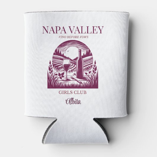 Red Napa Valley vrijgezellenfeest Blikjeskoeler (Voorkant)