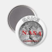 Red NASA! Magneet-standaard (aanbevolen) Magneet (Voorkant / Achterkant)