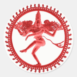 Red Nataraja Ronde Sticker