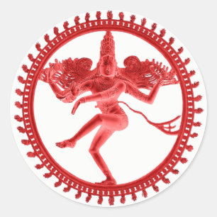 Red Nataraja Ronde Sticker