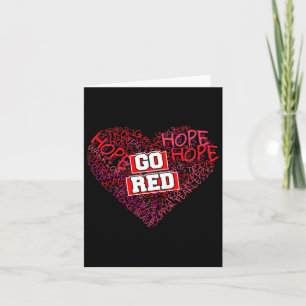 Red National Heart Disease Month voor de gezondhei Kaart