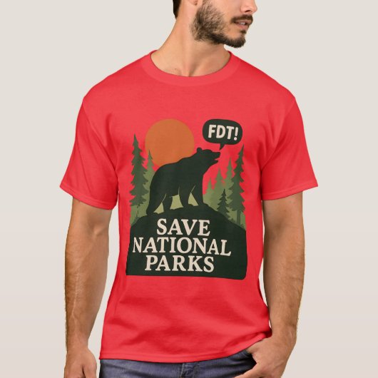 Red Nationale Parken FDT T-shirt (Voorkant)