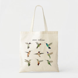 Red Natuur Noord-Amerikaanse kolibries Tote Bag