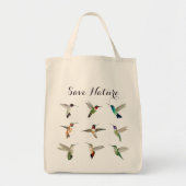 Red Natuur Noord-Amerikaanse kolibries Tote Bag (Voorkant)