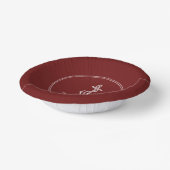 Red Nautical Anchor Wedding Paper Bowls Papieren Kommen (Gebogen)