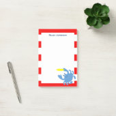 Red Nautical Blue Crab op maat Post-it® Notes (Kantoor)
