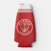 Red Nautical Bottle Cooler (Voorkant)