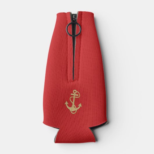 Red Nautical Bottle Cooler (Achterkant)